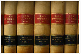 Law books in shelf
